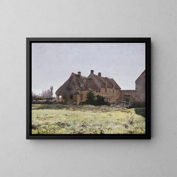Estudio de granja francesa para la Granja Venoix 1881 - Christian Skredsvig — cuadro enmarcado en la pared