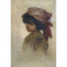 Retrato de la joven Teresina - Christian Wilhelm Allers — cuadro enmarcado en la pared