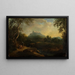 Mountain landscape painting with stream - Christian Wilhelm Ernst Dietrich — framed artwork on a wall