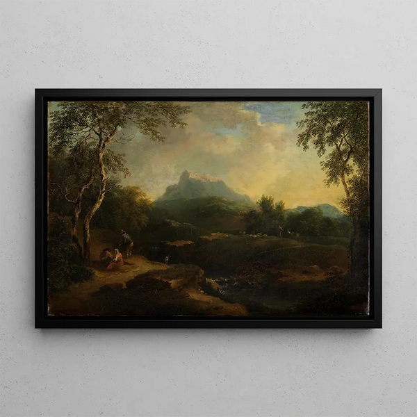 Christian Wilhelm Ernst Dietrich - Bergige Landschaft mit Bach.webp
