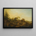 Landscape with Mills by a Forest Edge - Christian Wilhelm Ernst Dietrich — framed artwork on a wall