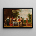 Company at the table in a park - Christoffel Jacobsz van der Lamen — framed artwork on a wall