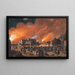 Copenhagen Night between September 4 and 5 seen from Christianshavn - Christoffer Wilhelm Eckersberg — framed artwork on a wall