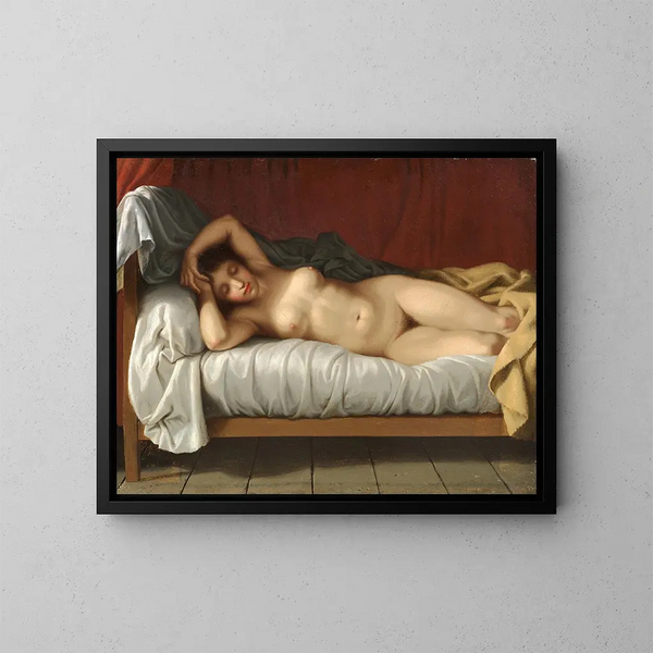 Modelo acostado - Christoffer Wilhelm Eckersberg — cuadro enmarcado en la pared