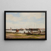Partie de Nyholm avec la grue et quelques navires de guerre - Christoffer Wilhelm Eckersberg — framed artwork on a wall