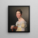 retrato de Emilie Henriette Massmann, prometida de Frederik Wilhelm Caspar von Benzon - Christoffer Wilhelm Eckersberg — cuadro enmarcado en la pared
