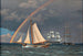 Arc-en-ciel en el mar y una caza cruzada con otros barcos - Christoffer Wilhelm Eckersberg — vista de la obra