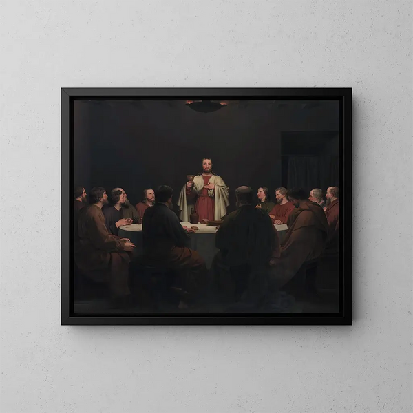 La Última Cena - Christoffer Wilhelm Eckersberg — cuadro enmarcado en la pared