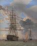 El navío de línea ruso Asow y una fragata en ancla cerca de Elseneur - Christoffer Wilhelm Eckersberg — vista de la obra