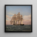 La corvette Najaden sous voiles - Christoffer Wilhelm Eckersberg — cuadro enmarcado en la pared