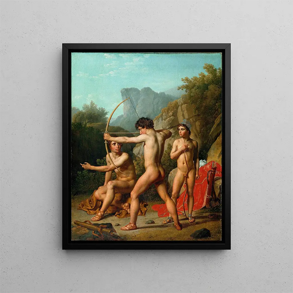 Christoffer Wilhelm Eckersberg - Three Spartan Boys Practising Archery.webp