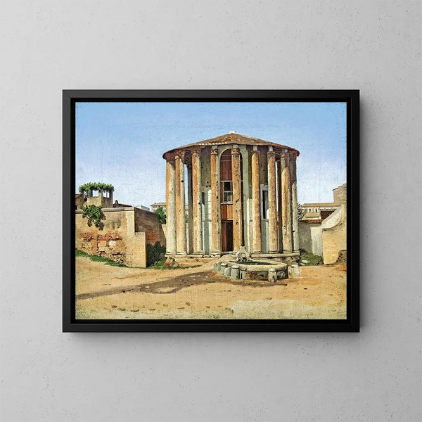 Templo de Vesta en Roma - Christoffer Wilhelm Eckersberg — cuadro enmarcado en la pared