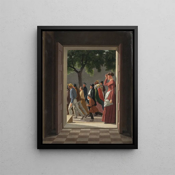 Christoffer Wilhelm Eckersberg - View through a Door to Running Figures.webp