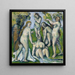 Cinco bañistas - Paul Cézanne — cuadro enmarcado en la pared
