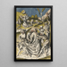 The Capture of Christ in the Background, Christ at the Mount of Olives - Circle of Hans Holbein the Elder — framed artwork on a wall