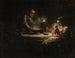 an interior scene with the Holy Family at the table - Circle of Jean-Honoré Fragonard — artwork view
