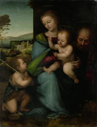 Circle of Fra Bartolommeo - The Holy Family with the Infant John the Baptist.webp