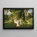Venus y Cupido en un paisaje - Círculo de Giorgione — cuadro enmarcado en la pared