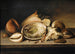 Tropical Shells on a stone ledge, including a conch, a giant murex, porcelains, and a scallop - Circle of Nicolaus Matthes — artwork view