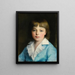 Retrato de un niño en azul - Círculo de Pierre-Auguste Renoir — cuadro enmarcado en la pared