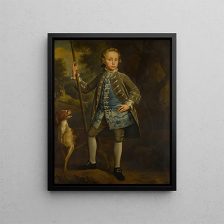 Circle of Stephen Slaughter - Portrait of a boy in a landscape.webp