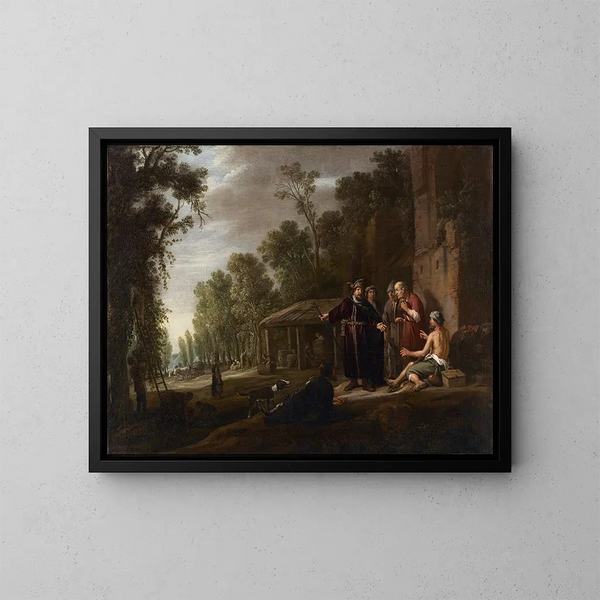 La parabole des ouvriers dans la vigne - Claes Cornelisz Moeyaert — framed artwork on a wall