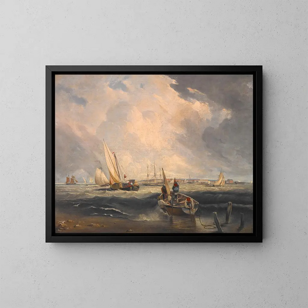 Arenas de Bligh en Sheerness - Clarkson Stanfield — cuadro enmarcado en la pared