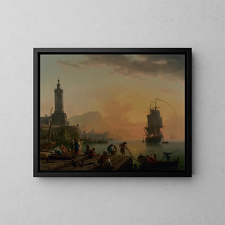 ClaudeJoseph Vernet - A Calm at a Mediterranean Port.webp