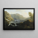 Drawers facing a waterfall at the foot of Tivoli - Claude-Joseph Vernet — framed artwork on a wall