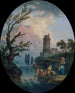 Paisaje con lavanderas - Claude-Joseph Vernet — vista de la obra