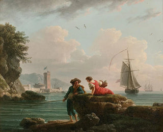 ClaudeJoseph Vernet - Pcheurs sur un rivage mditerranen.webp