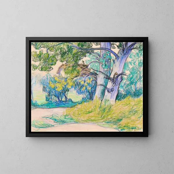 The path in a woodland - Claude-Émile Schuffenecker — framed artwork on a wall