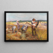 La Moisson du blé - Claude Firmin — cuadro enmarcado en la pared