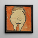Pig seen from behind - Egon Schiele — framed artwork on a wall