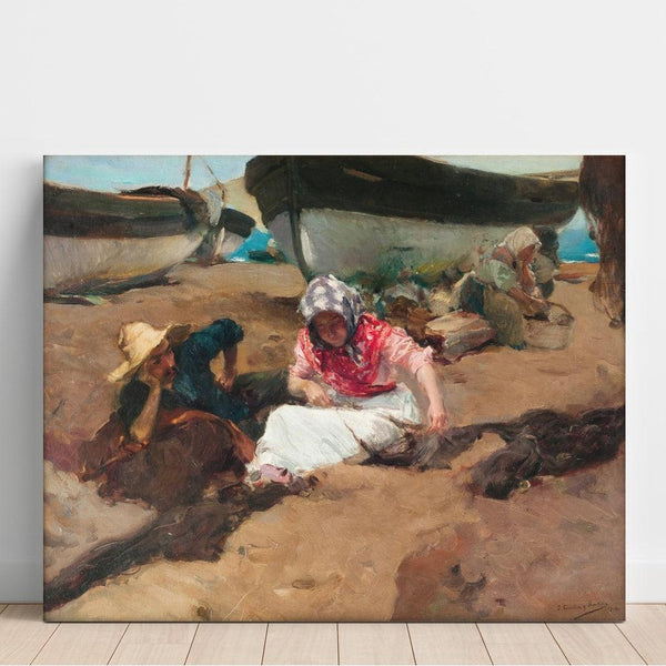 Reproducción del cuadro Componiendo la Red - Joaquín Sorolla