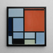 Composición - Piet Mondrian — cuadro enmarcado en la pared