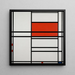 Composición de rojo y blanco no 1 Composición no 4 con rojo y azul - Piet Mondrian — presentación mural de la obra