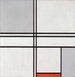 Reproducción del cuadro Composición n° 1 Gris-Rojo - Piet Mondrian