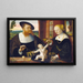 Double portrait painting of Justinian von Holzhausen and his wife Anna née Fürstenberg - Conrad Faber von Kreuznach — framed artwork on a wall