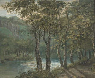 Conrad Gessner - Sunlight Filtering through Trees along the River Sihl.webp