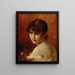 Un regard coquet - Conrad Kiesel — cuadro enmarcado en la pared