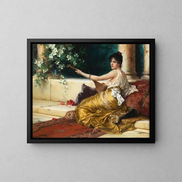 The Mandolin Player - Conrad Kiesel — framed artwork on a wall