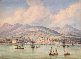 Consalvo Carelli - A view of the mole of Gaeta.webp