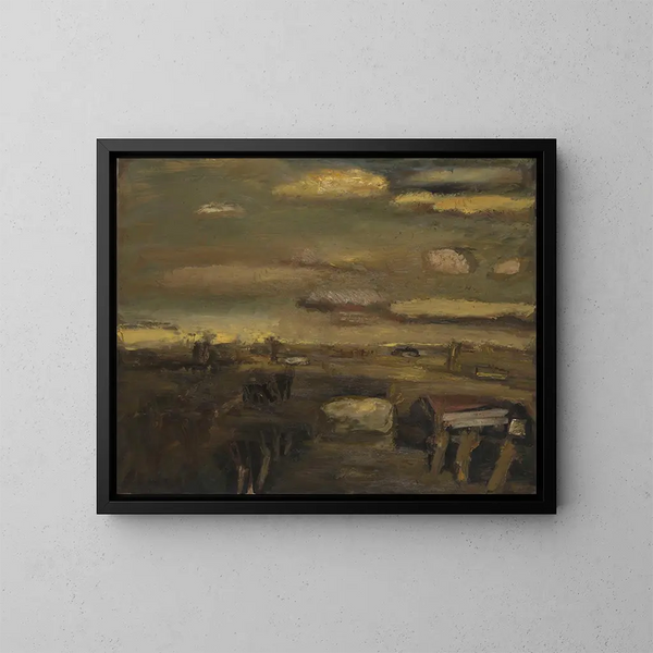 Paisaje en febrero - Constant Permeke — cuadro enmarcado en la pared