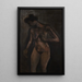 desnudo con moño - Constant Permeke — cuadro enmarcado en la pared