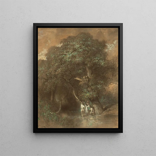 Constant Troyon - Bathers by a Giant Oak.webp