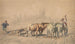 Four oxen pulling a plow - Constant Troyon — artwork view