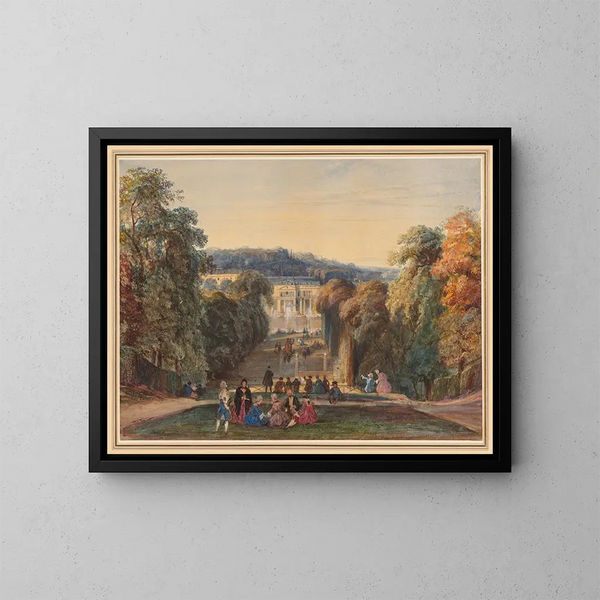 En el parque de Saint-Cloud - Constant Troyon — cuadro enmarcado en la pared