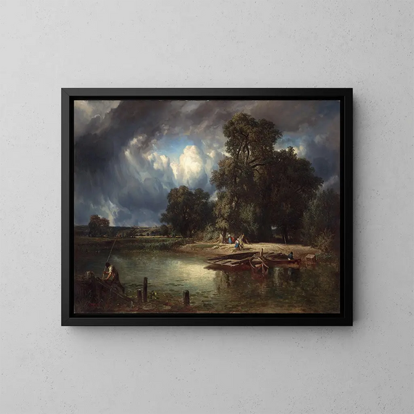 L'orage que se avecina - Constant Troyon — cuadro enmarcado en la pared