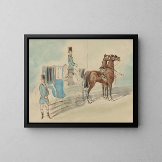 Constantin Guys - Carriage With Driver And Groom  Spring.webp